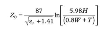 microstrip equation