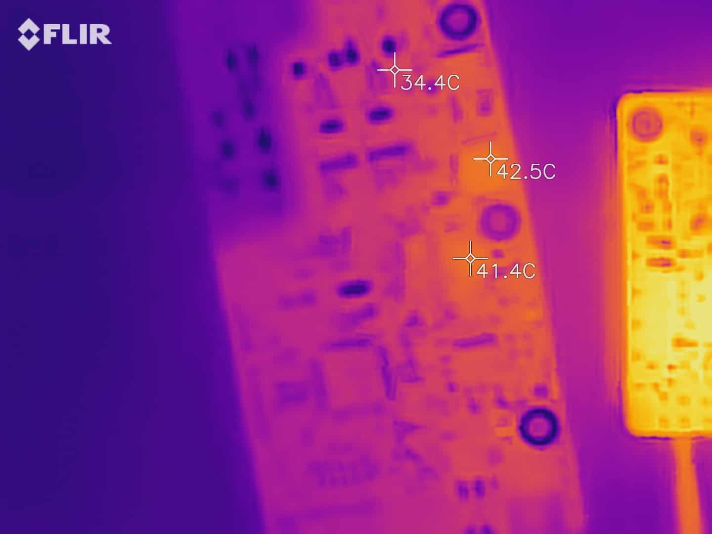 PCB infrared thermal image